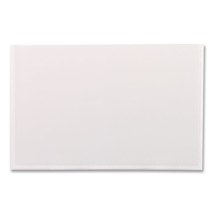 Self-Adhesive Pockets, 6" x 4", Clear Front/White Back, 100/Box