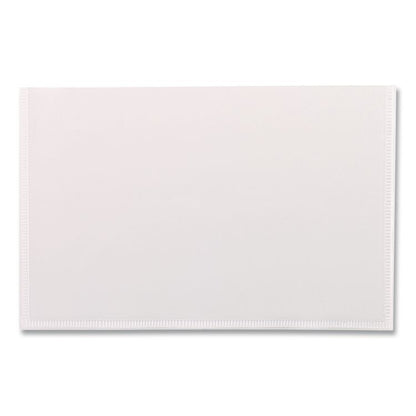 Self-Adhesive Pockets, 6" x 4", Clear Front/White Back, 100/Box