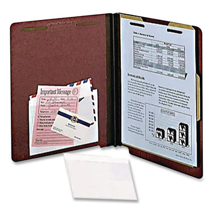 Self-Adhesive Pockets, 6" x 4", Clear Front/White Back, 100/Box