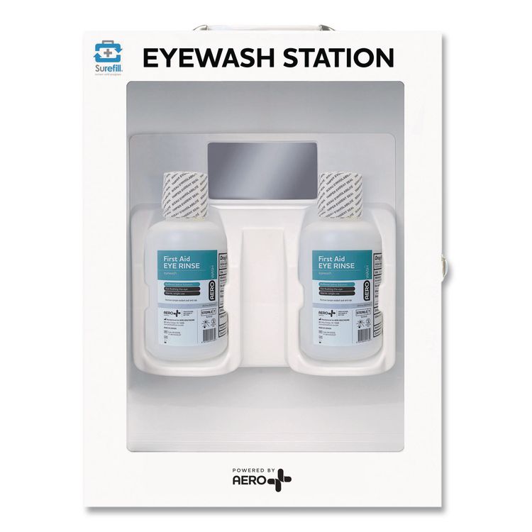 First Aid Station - First Aid, Eyewash, AED 450P, 4 Pieces, Metal Case