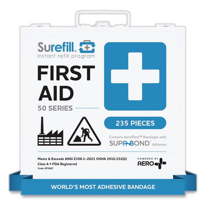 50 Series ANSI A+ First Aid Kit - Metal Case, 50 Person, 235 Pieces