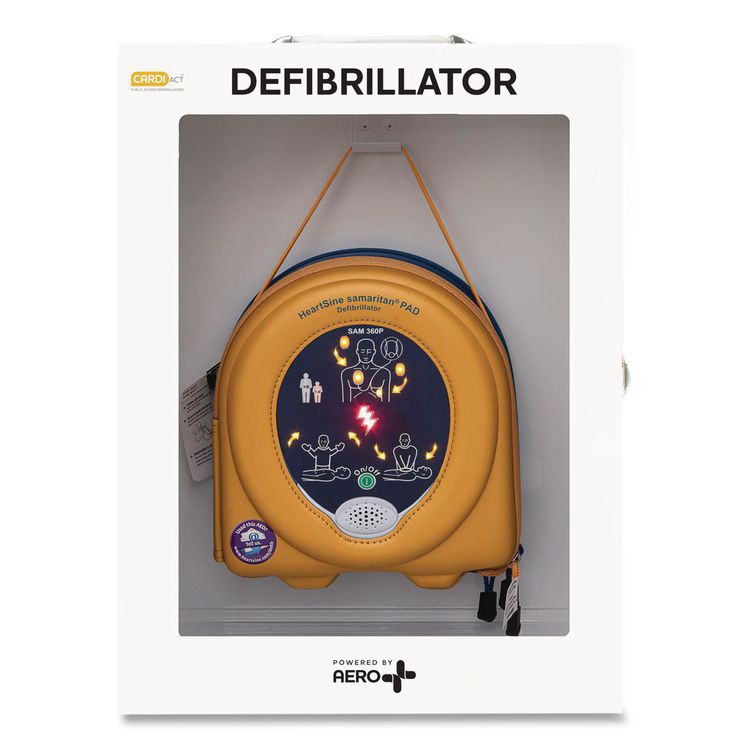 First Aid Station - First Aid, Eyewash, AED 360P, 4 Pieces, Metal Case