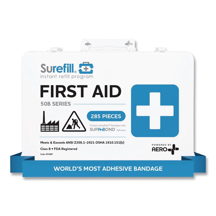 50 Series ANSI B First Aid Kit - Metal Case, 50 Person, 285 Pieces
