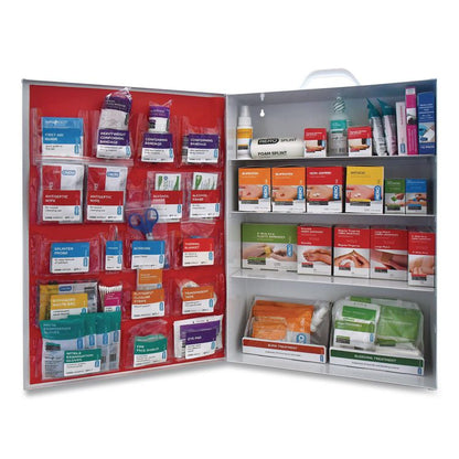 First Aid Station - First Aid, Eyewash, AED 360P, 4 Pieces, Metal Case