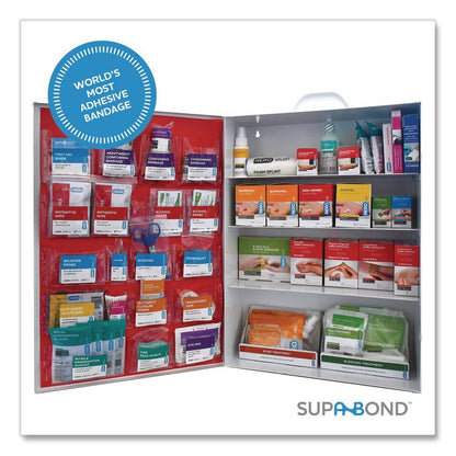 150 Series Class B 4-Shelf First Aid Cabinet - Meds, 150 Person, 855 Pieces, Metal Case