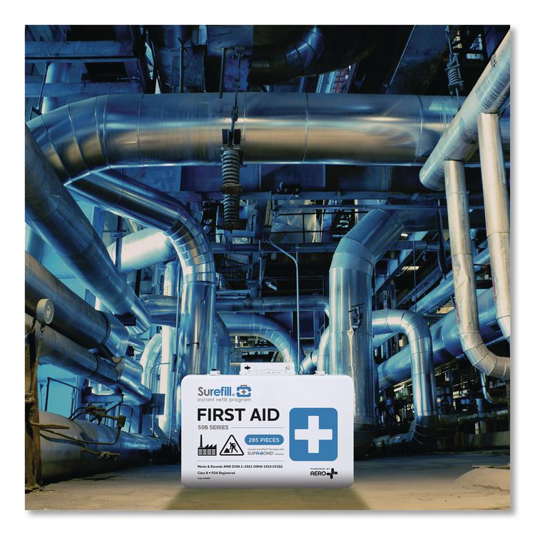 50 Series ANSI B First Aid Kit - Metal Case, 50 Person, 285 Pieces