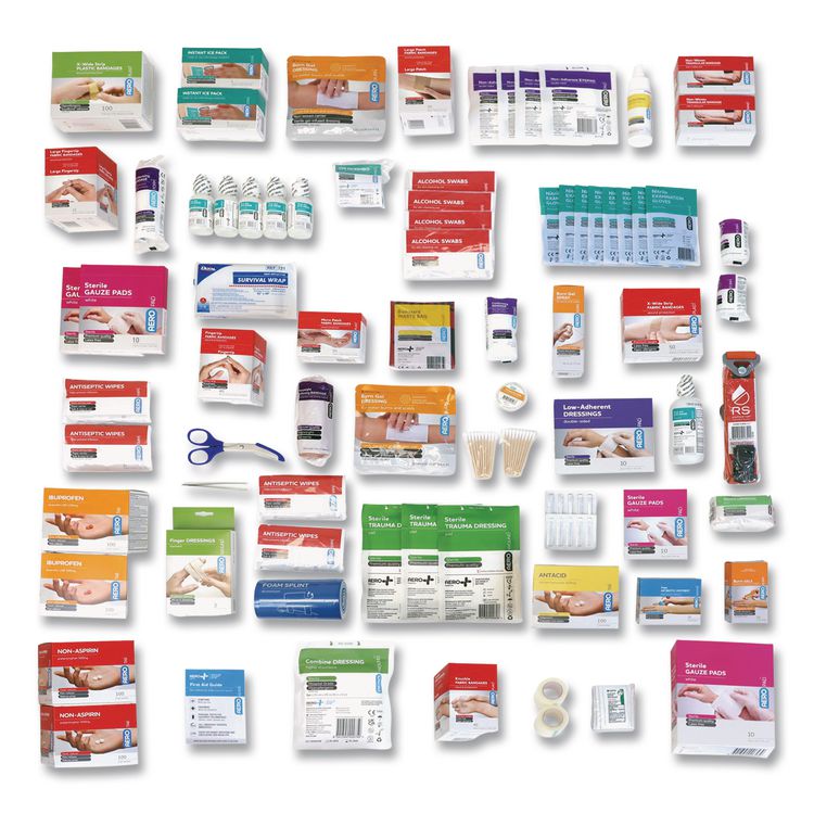 200 Series Class B 5-Shelf First Aid Cabinet Refill - Meds, 1,183 Pieces