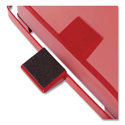 Defenders Heavy-Duty Steel Step Can, 6.5 gal, Steel, Red