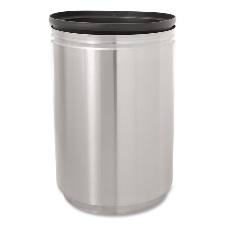 Designer Line Eclipse Waste Receptacle, 30 gal, Steel, Stainless Steel