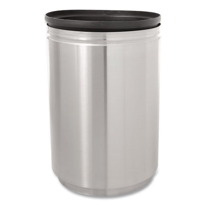 Designer Line Eclipse Waste Receptacle, 30 gal, Steel, Stainless Steel