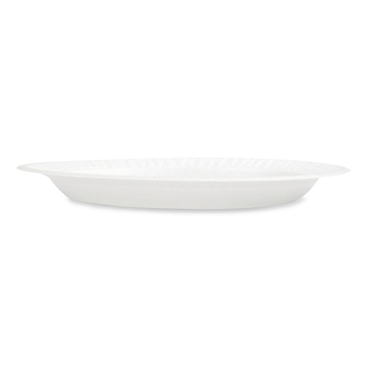 Foam Dinnerware, Plate, 9" dia, Poly Bag, White, 125/Sleeve, 4 Sleeves/Pack