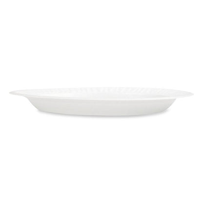 Foam Dinnerware, Plate, 9" dia, Poly Bag, White, 125/Sleeve, 4 Sleeves/Pack