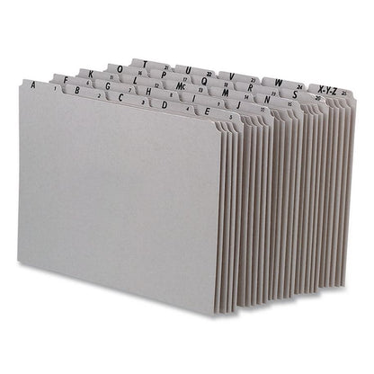 Top Tab A-Z File Guides, 1/5-Cut Top Tab, A to Z, 8.5 x 14, Gray, 25/Set