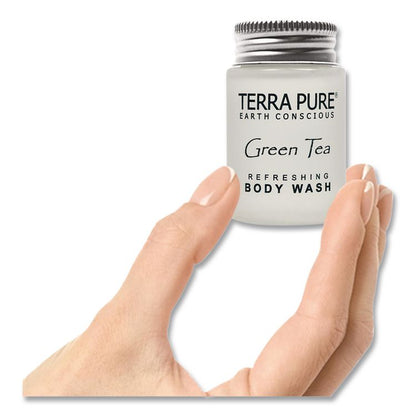Terra Pure Body Wash Jam Jar, Green Tea Lemongrass, 1 oz Jar, 300/Carton