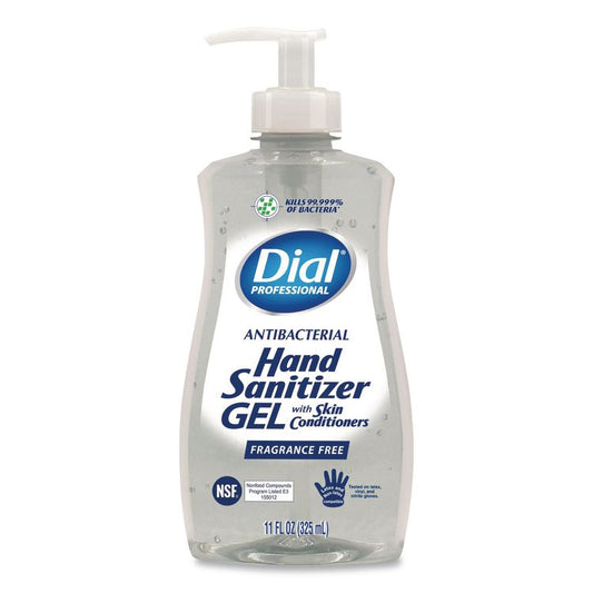 Gel Antibacterial Hand Sanitizer, 11 oz Pump Bottle, Fragrance-Free (Each)