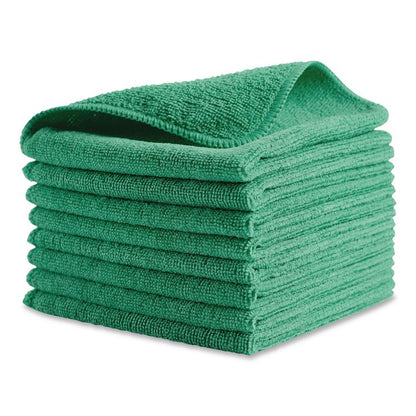 Microfiber Cleaning Cloths, 12 x 12, Green, 24/Pack