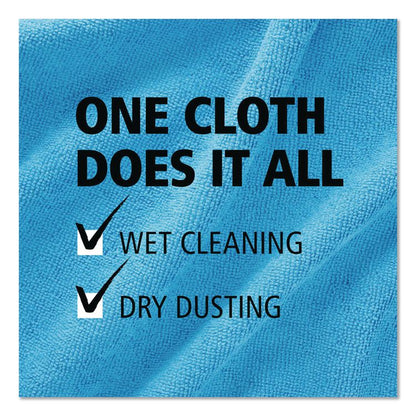 Microfiber Cleaning Cloths, 12 x 12, Blue, 24/Pack