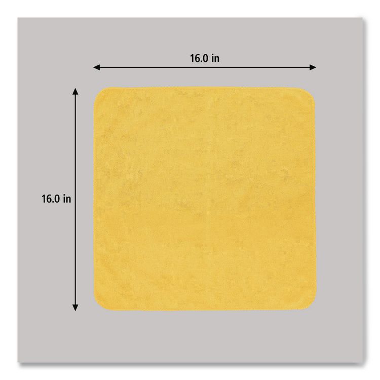 Microfiber Cleaning Cloths, 16 x 16, Yellow, 24/Pack