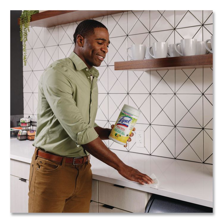 Disinfecting Wipes II Fresh Citrus Scent, 1-Ply, 7 x 7.25, Fresh Citrus, White, 70 Wipes/Canister