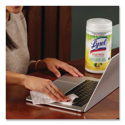 Disinfecting Wipes II Fresh Citrus Scent, 1-Ply, 7 x 7.25, Fresh Citrus, White, 70 Wipes/Canister