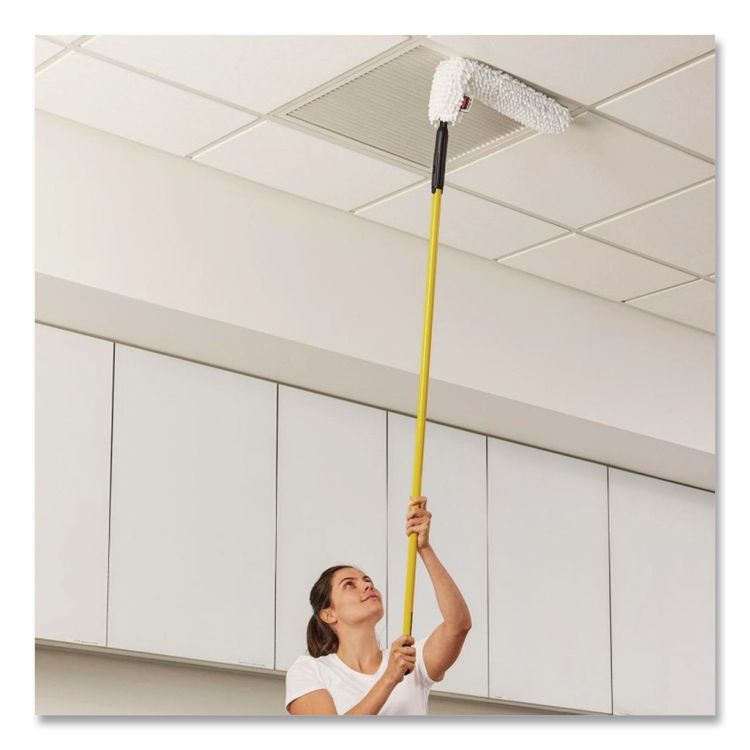 HYGEN Quick-Connect Microfiber Dusting Wand Sleeve, White, 6/Carton