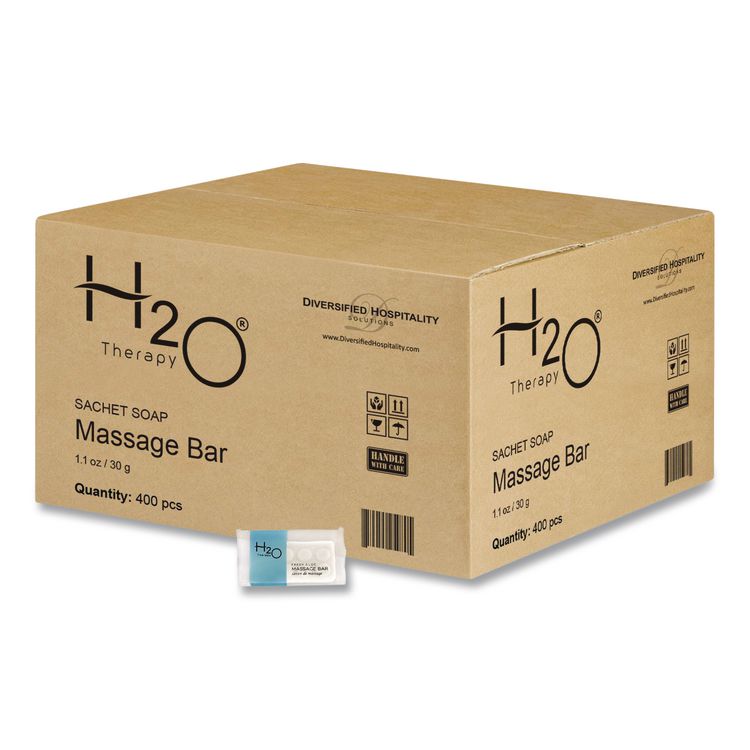 H2O Therapy Soaps, White Tea and Lemongrass Scent, 1.1 oz Bar, 400/Carton