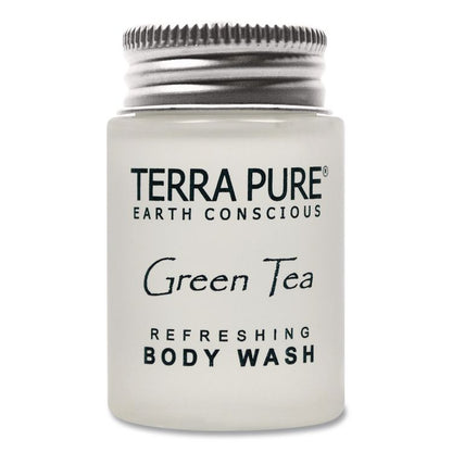 Terra Pure Body Wash Jam Jar, Green Tea Lemongrass, 1 oz Jar, 300/Carton