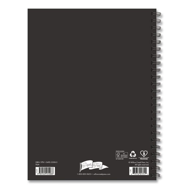 Style Undated Journal, Edition, Medium/College Rule, Black/Gold Cover, (80) 8 x 6 Sheets