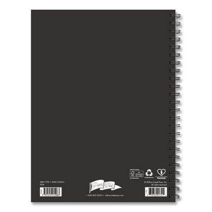 Style Undated Journal, Edition, Medium/College Rule, Black/Gold Cover, (80) 8 x 6 Sheets