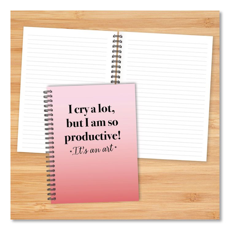 So Productive Undated Journal, Medium/College Rule, Pink Cover, (80) 8 x 6 Sheets