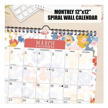 Meadow Flowers 2026 Spiral Wall Calendar, Floral Artwork, 12 x 12, Multicolor Sheets, 12-Month (Jan to Dec): 2026