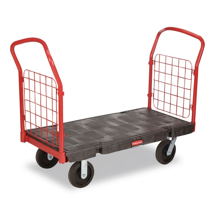 Side-Panel Platform Truck, 2,000 lb Capacity, 24.25 x 56 x 41.25, Black