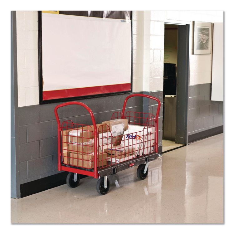 Side-Panel Platform Truck, 2,000 lb Capacity, 24.25 x 56 x 41.25, Black