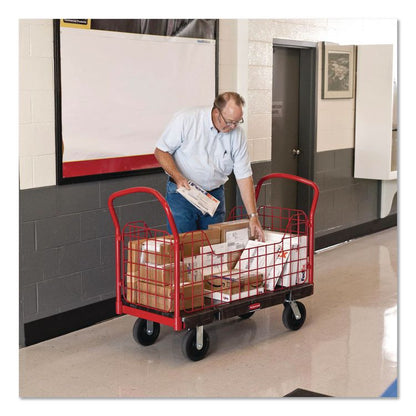 Side-Panel Platform Truck, 2,000 lb Capacity, 24.25 x 56 x 41.25, Black