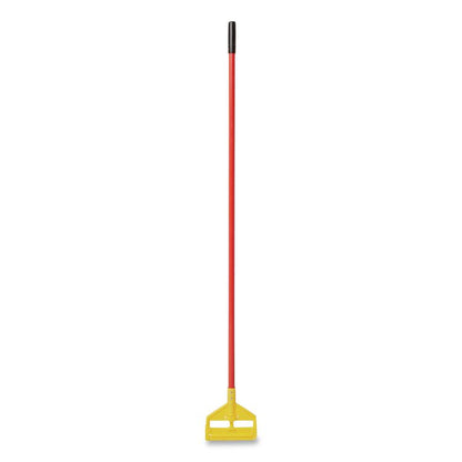 Invader Fiberglass Side-Gate Wet-Mop Handle, 60", Red/Yellow