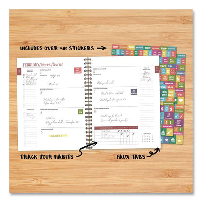 Abstract Art Weekly/Monthly Softcover Planner, 8.5 x 6.5, Multicolor Cover, 12-Month (Jan to Dec): 2026