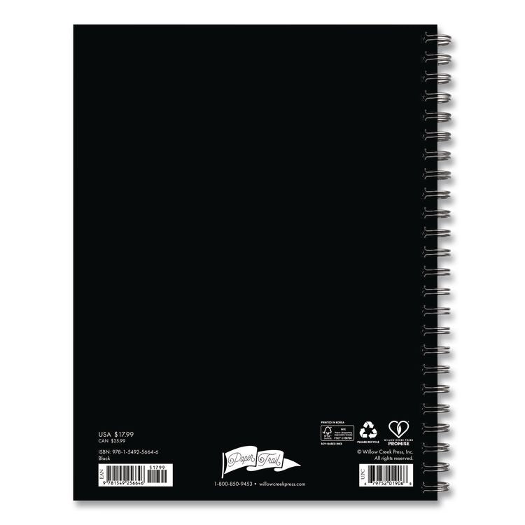 Black Weekly/Monthly Planner, 8.5 x 6.5, Black Cover, 12-Month (Jan to Dec): 2026