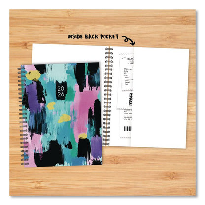 Abstract Art Weekly/Monthly Softcover Planner, 8.5 x 6.5, Multicolor Cover, 12-Month (Jan to Dec): 2026