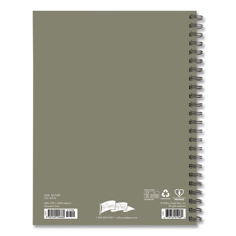 Geometric Gray Weekly/Monthly Planner, 8.5 x 6.5, Multicolor Cover, 12-Month (Jan to Dec): 2026