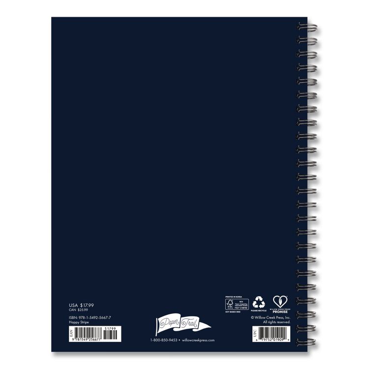 Happy Stripe Weekly/Monthly Planner, 8.5 x 6,5, Multicolor Cover, 12-Month (Jan to Dec): 2026