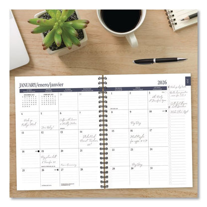 Starry Night Weekly/Monthly Planner, 8.5 x 6.5, Black/Gold Cover, 12-Month (Jan to Dec): 2026