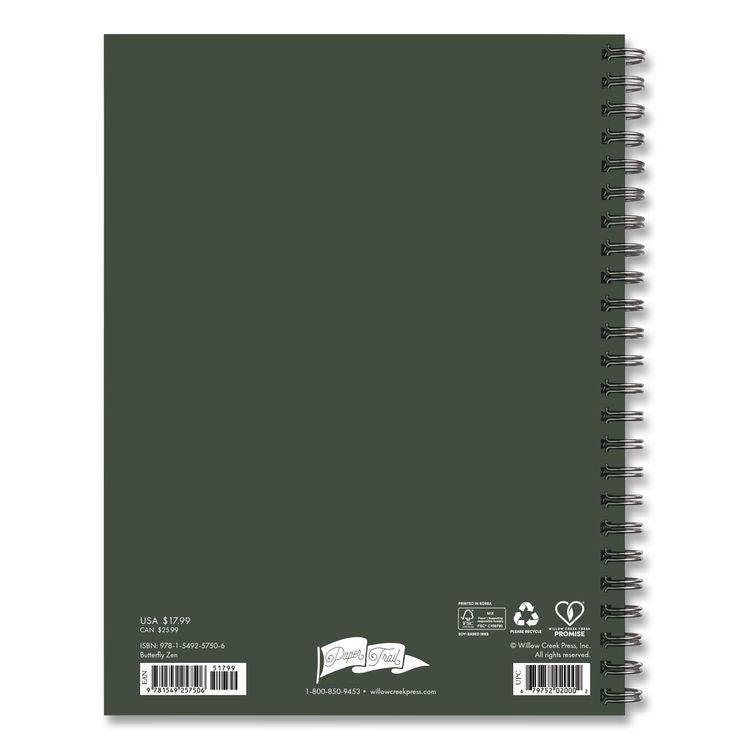 Butterfly Zen Weekly/Monthly Planner, 8.5 x 6.5, Black Cover, 12-Month (Jan to Dec): 2026