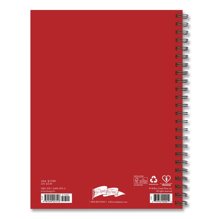 A Lot Going On Weekly/Monthly Planner, 8.5 x 6.5, White/Black/Red Cover, 12-Month (Jan to Dec): 2026
