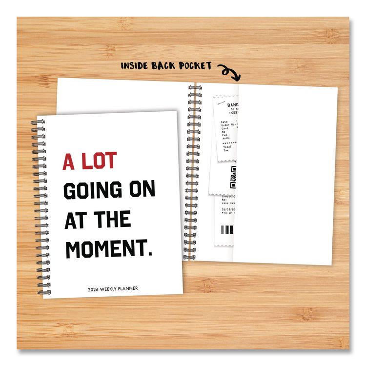 A Lot Going On Weekly/Monthly Planner, 8.5 x 6.5, White/Black/Red Cover, 12-Month (Jan to Dec): 2026