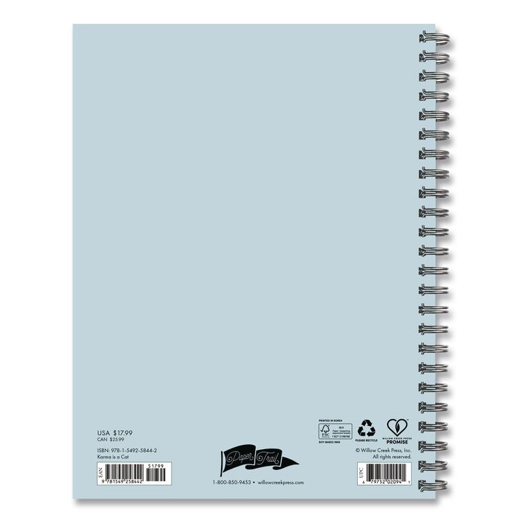 Karma is a Cat Weekly/Monthly Planner, 8.5 x 6.5, Blue Cover, 12-Month (Jan to Dec): 2026