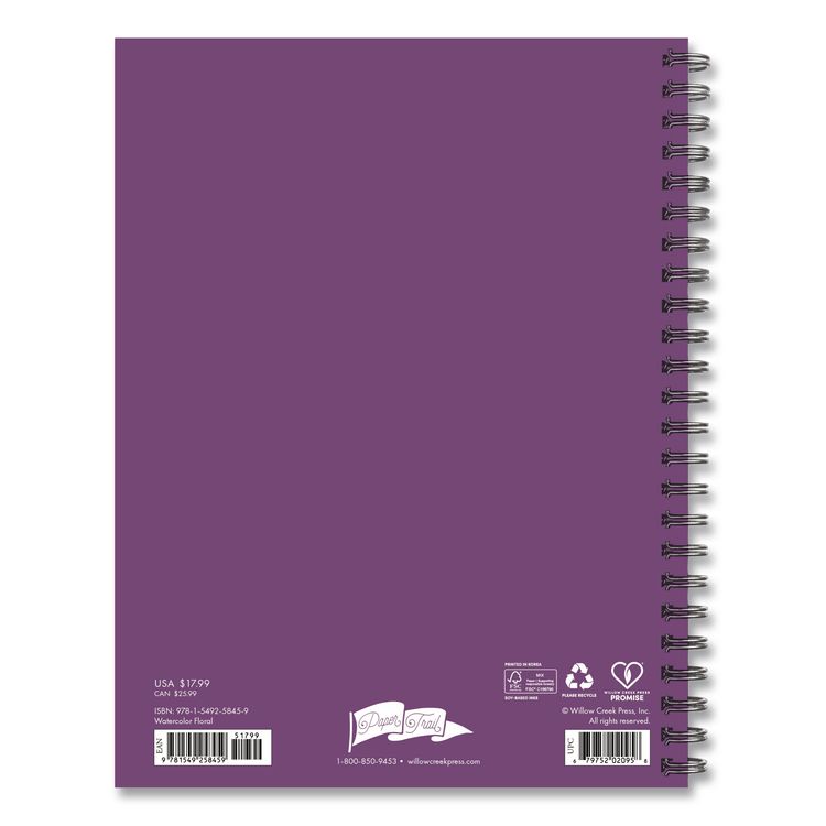 Watercolor Floral Weekly/Monthly Planner, 8.5 x 6.5, Multicolor Cover, 12-Month (Jan to Dec): 2026