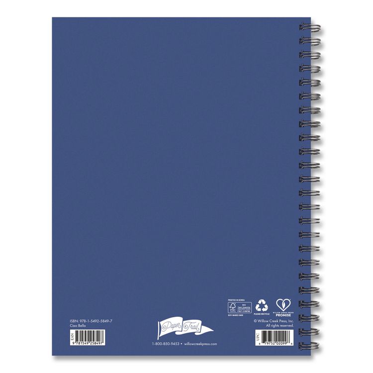 Ciao Bella Weekly/Monthly Planner, 8.5 x 6.5, Blue/Pink Cover, 12-Month (Jan to Dec): 2026