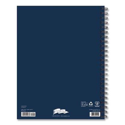 Blue Floral Weekly/Monthly Planner, 11 x 8.5, Blue/Black Cover, 12-Month (Jan to Dec): 2026