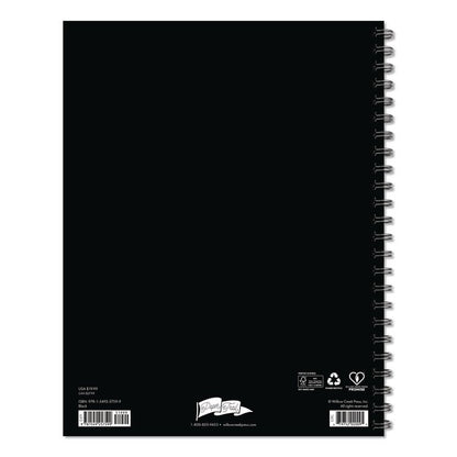 Black Weekly/Monthly Planner, 11 x 8.5, Black Cover, 12-Month (Jan to Dec): 2026