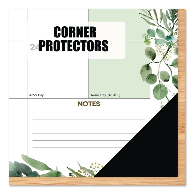Eucalyptus Large Monthly Desk Pad Calendar, 22 x 17, White/Green Sheets, Black Headband/Corners, 12-Month (Jan to Dec) 2026